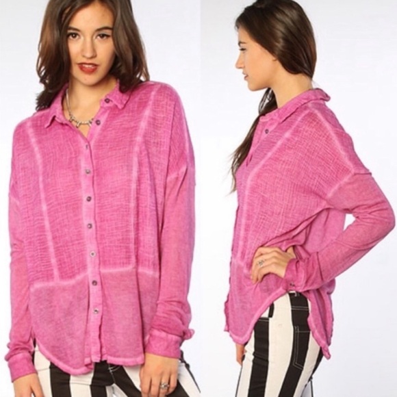 BEING DELETED Free People Zahara Button Up Top - Picture 2 of 6